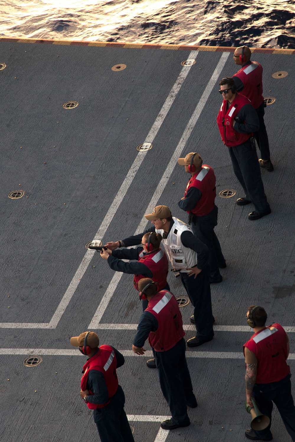 USS GERALD R. FORD (CVN 78) GUN EXERCISE