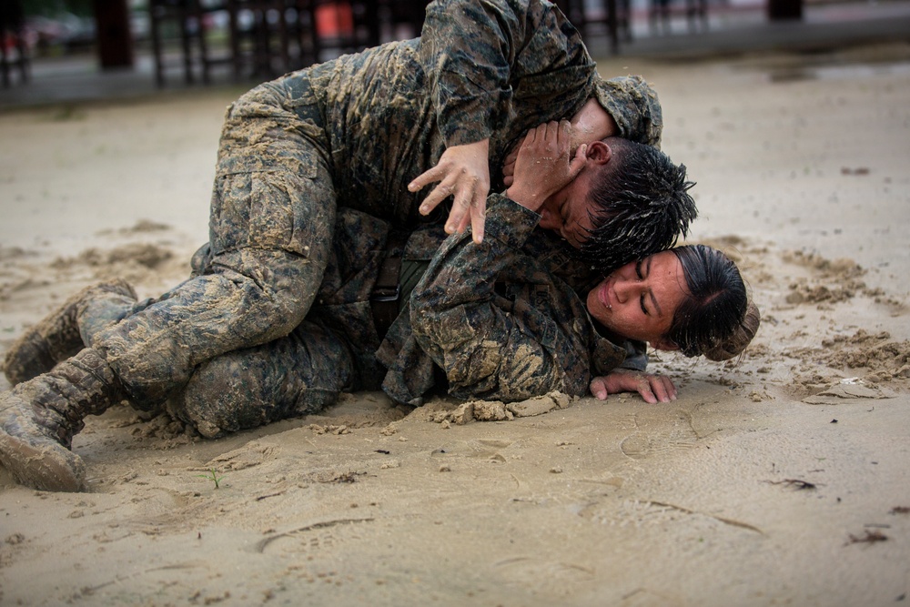Marines have a good old-fashioned mud fight
