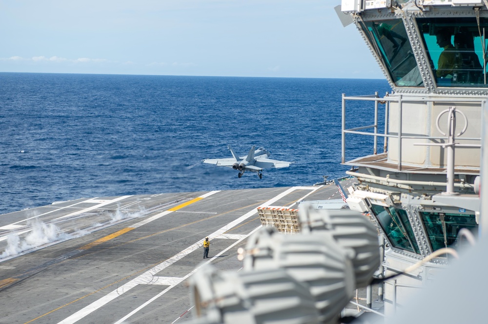 USS Harry S. Truman (CVN 75) transits the Atlantic Ocean.