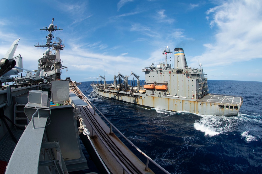 USS Harry S. Truman (CVN 75) transits the Atlantic Ocean.