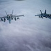 KC-135 Stratotanker Refuels F/A-18D Hornets