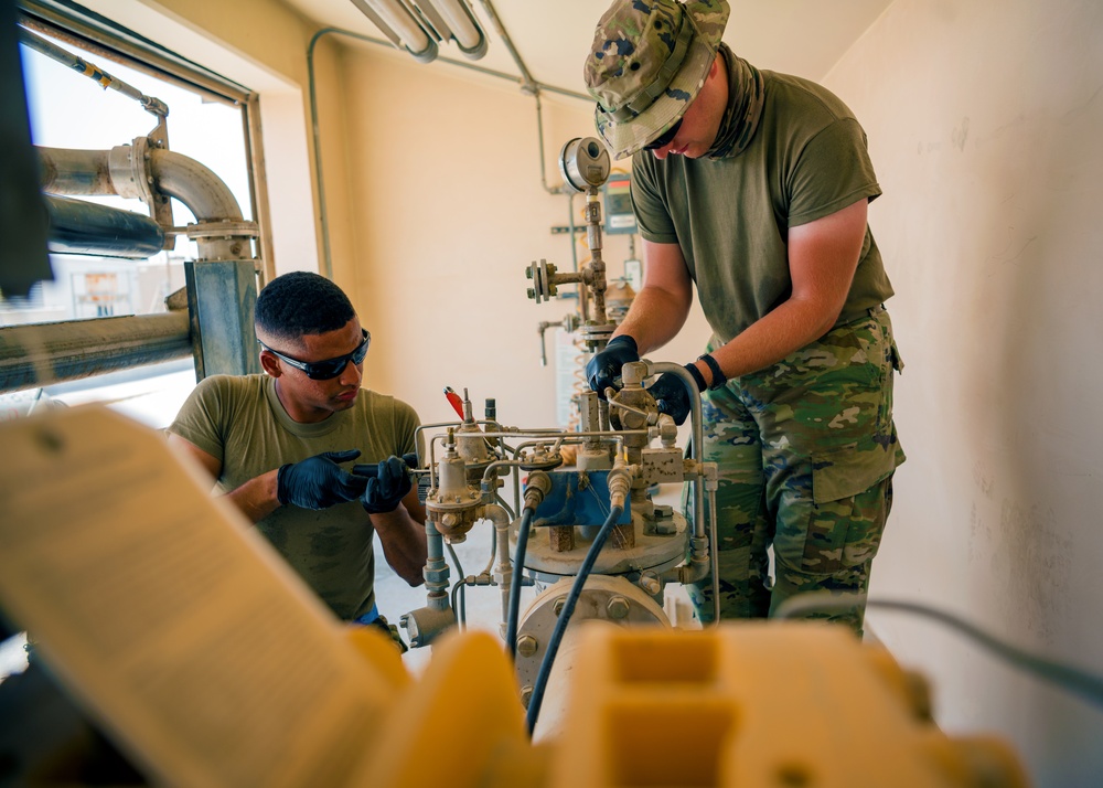 380th ELRS water &amp; fuel systems maintainers fuel the fight