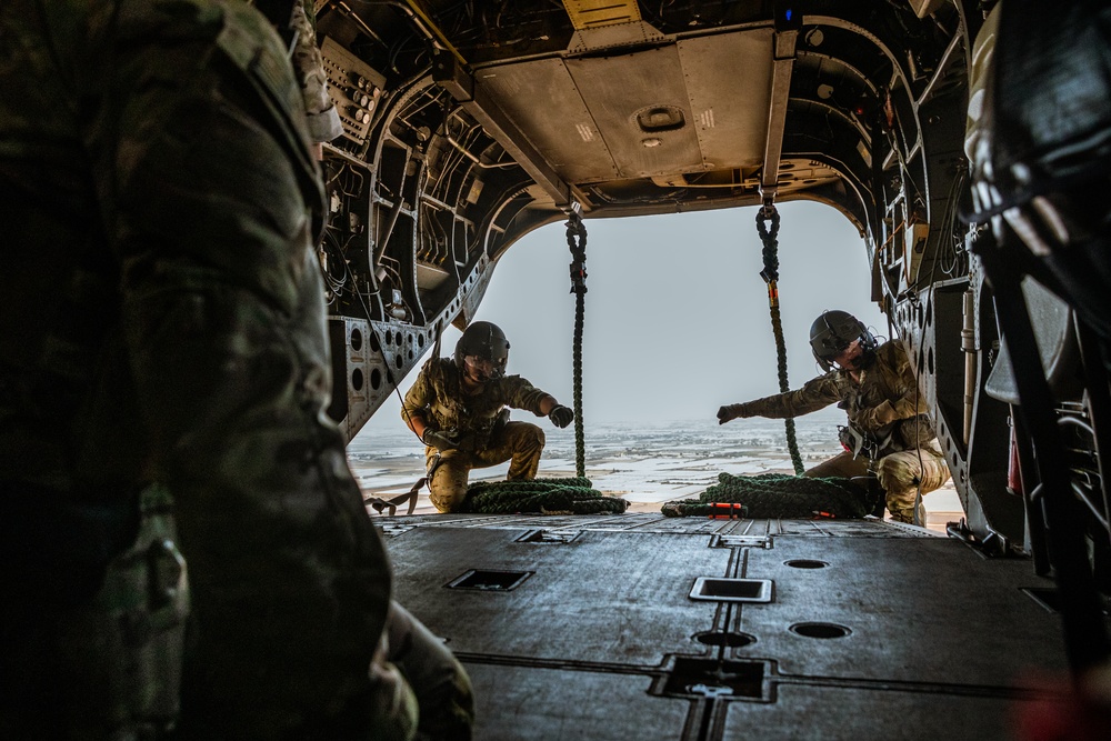 African Lion 2021 - 19th Special Forces Group Night Fast Rope