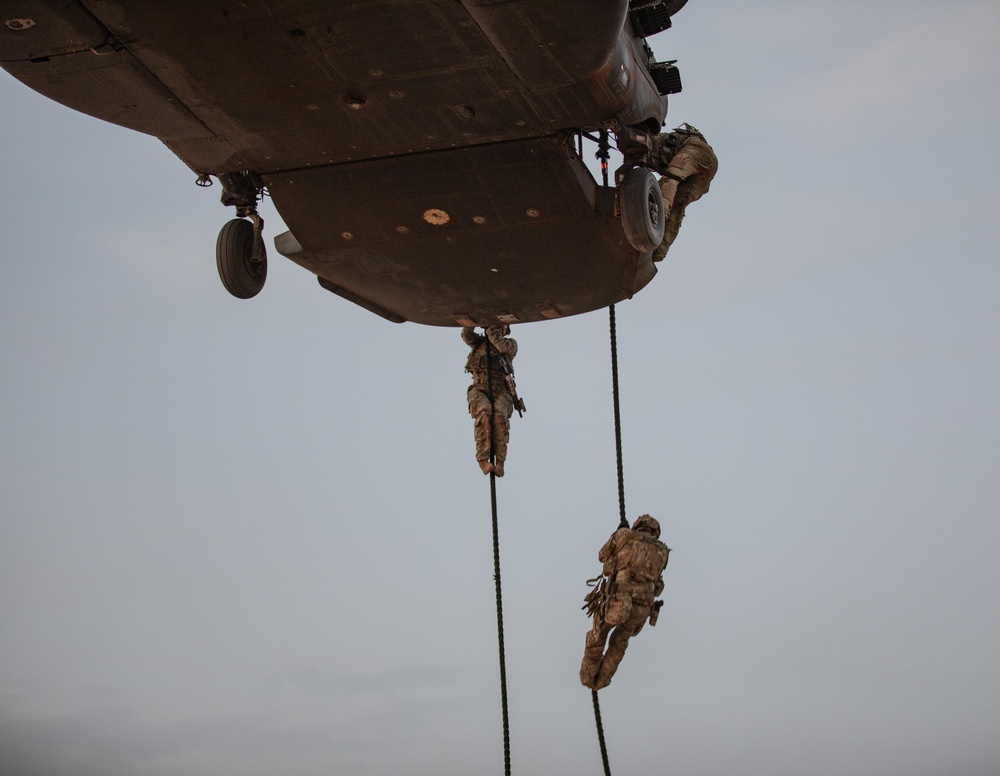 African Lion 2021 - 19th Special Forces Group Night Fast Rope