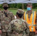 Brig. Gen. Janeen Birckhead Thanks Soldiers at Regency Stadium Vaccination Site