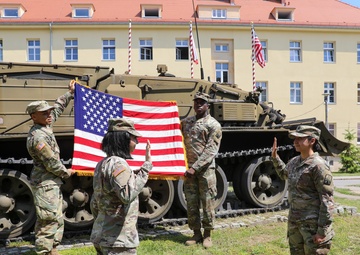 53rd MCB Soldier reenlists in Zagan, Poland