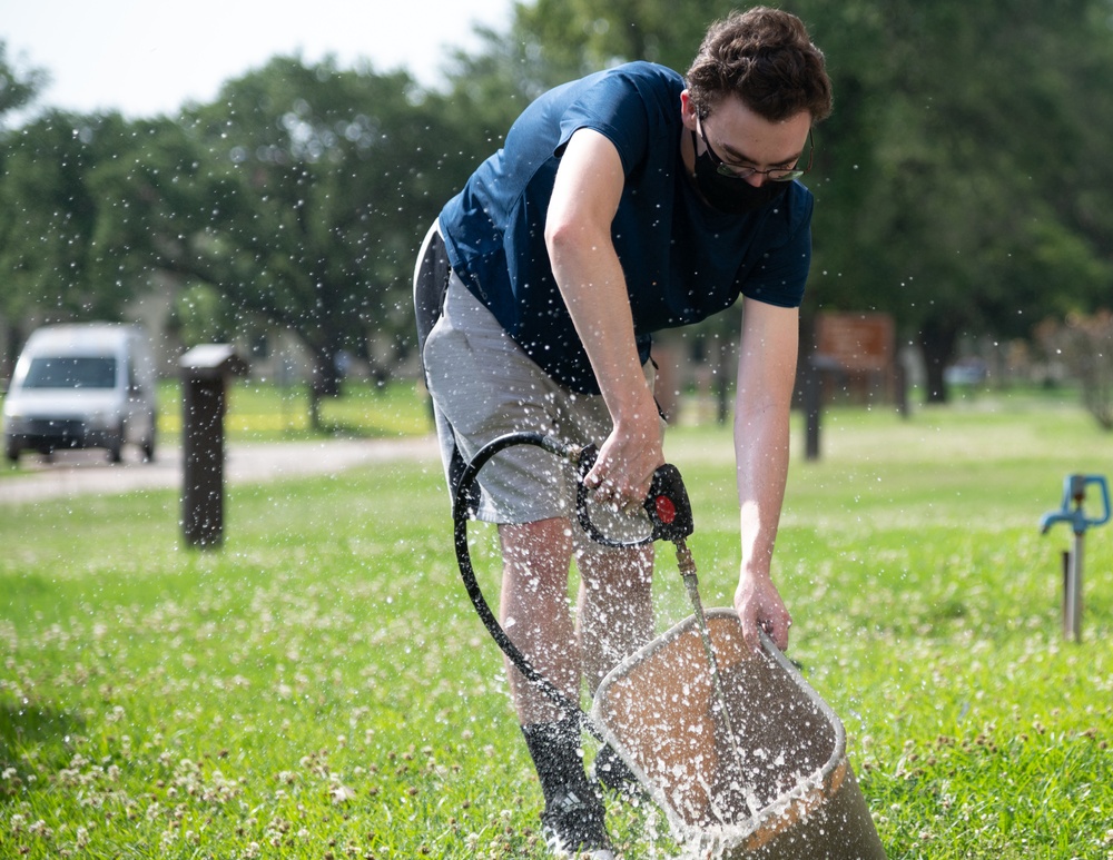 Barksdale hosts campus clean-up