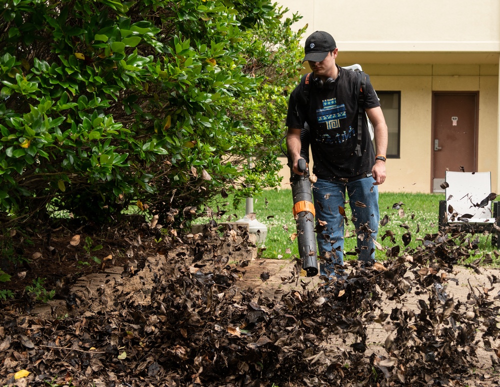 Barksdale hosts campus clean-up