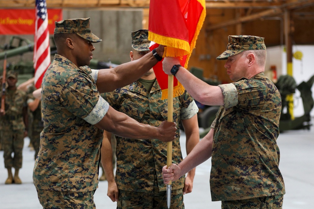 1st Marine Force Storage Battalion's Colors Change Hands