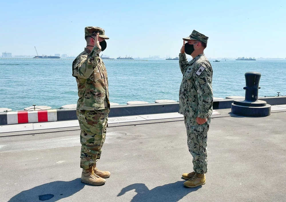 MAJ Wanamaker reaffirms his oath of office, Bahrain