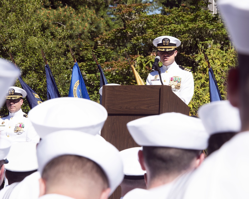 Henry M. Jackson Blue Conducts Change of Command