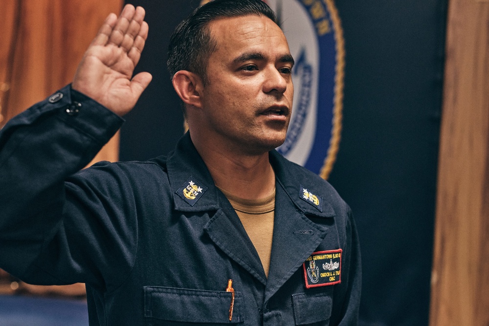 Command Master Chief Andrew J. Tyler Reenlists