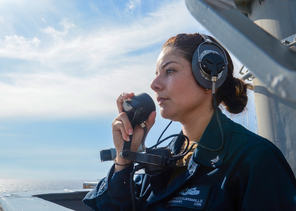 USS Harry S. Truman (CVN 75) transits the Atlantic Ocean.