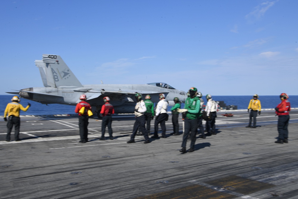 USS Harry S. Truman (CVN 75) transits the Atlantic Ocean.