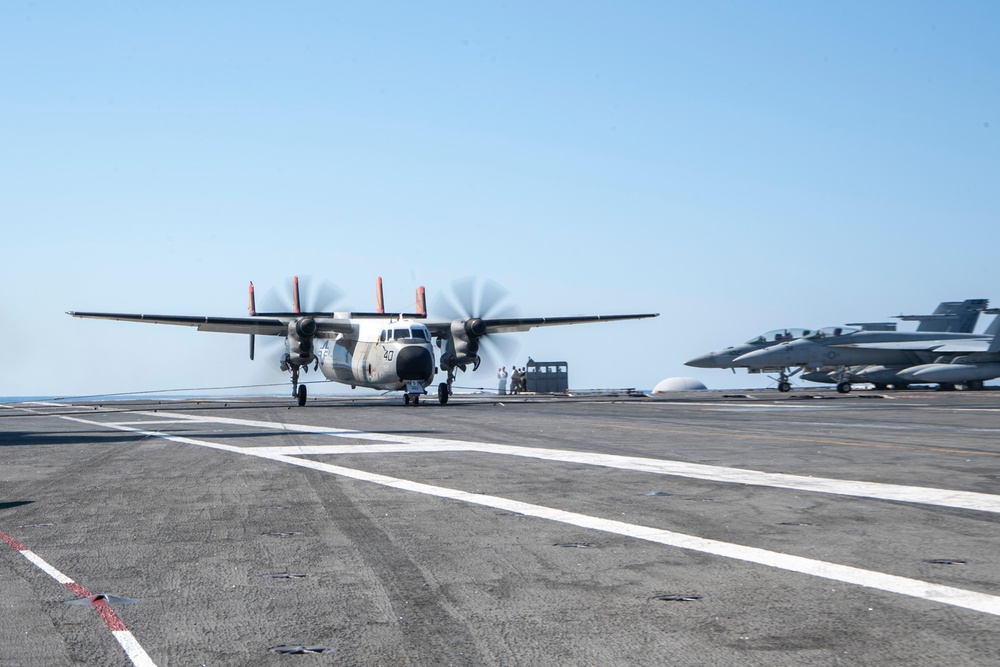 USS Harry S. Truman (CVN 75) transits the Atlantic Ocean.