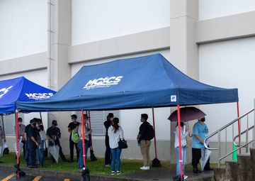 Local Iwakuni employees receive the Moderna COVID-19 vaccine