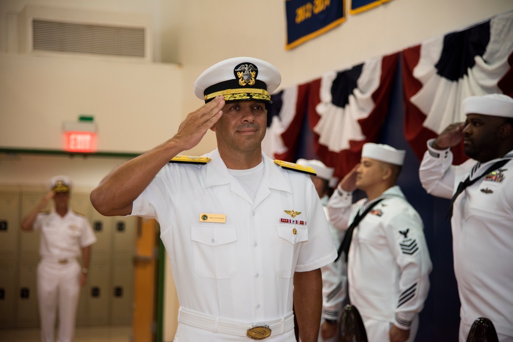 Joint Region Marianas Hosts Change of Command Ceremony;  Bids Farewell to Rear Adm. Menoni and Welcomes Rear Adm. Nicholson