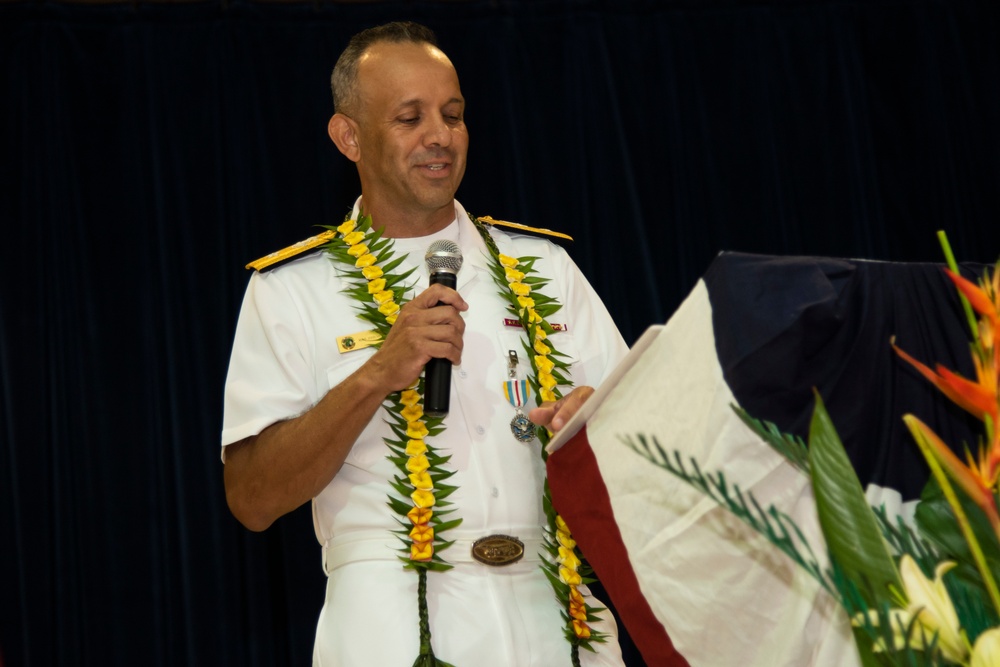 Joint Region Marianas Hosts Change of Command Ceremony;  Bids Farewell to Rear Adm. Menoni and Welcomes Rear Adm. Nicholson