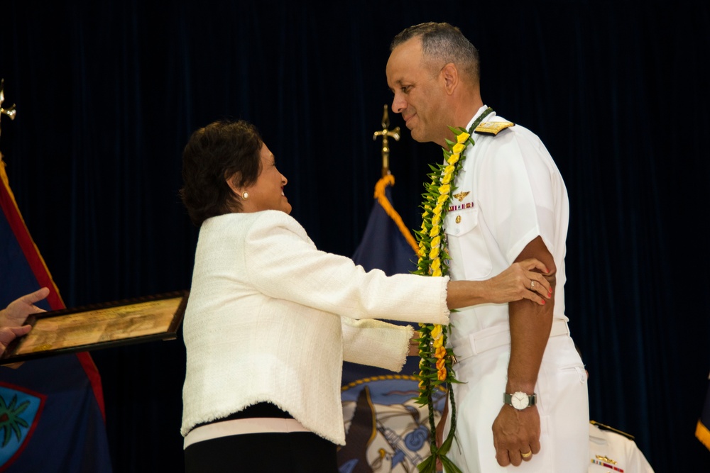 Joint Region Marianas Hosts Change of Command Ceremony;  Bids Farewell to Rear Adm. Menoni and Welcomes Rear Adm. Nicholson