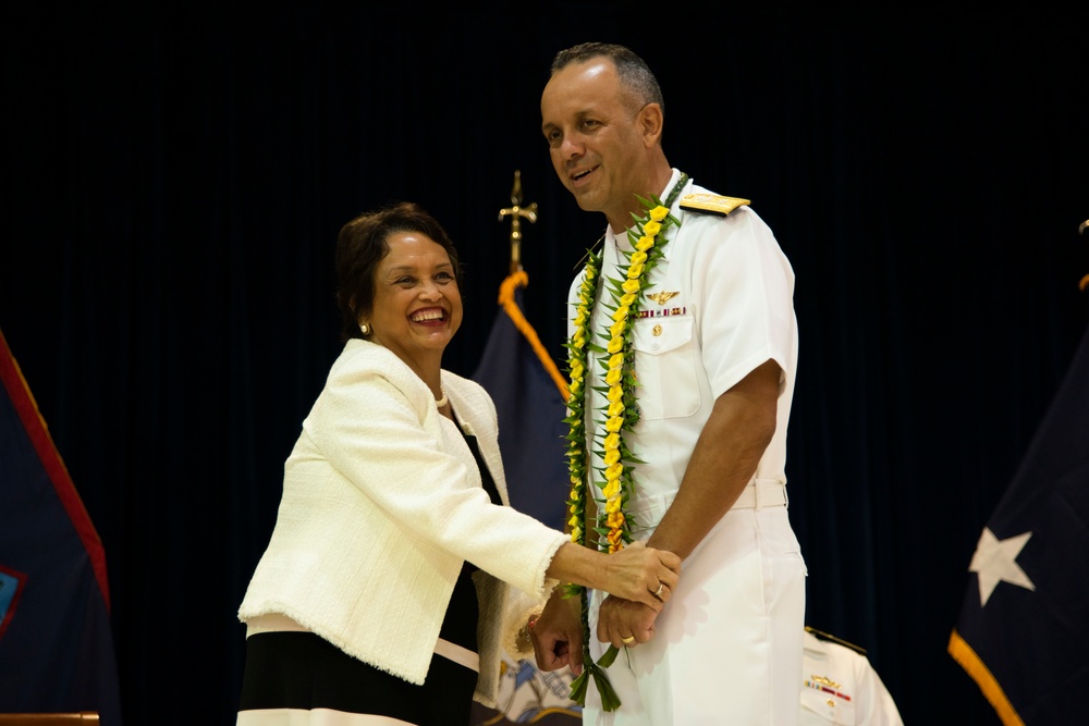 Joint Region Marianas Hosts Change of Command Ceremony;  Bids Farewell to Rear Adm. Menoni and Welcomes Rear Adm. Nicholson