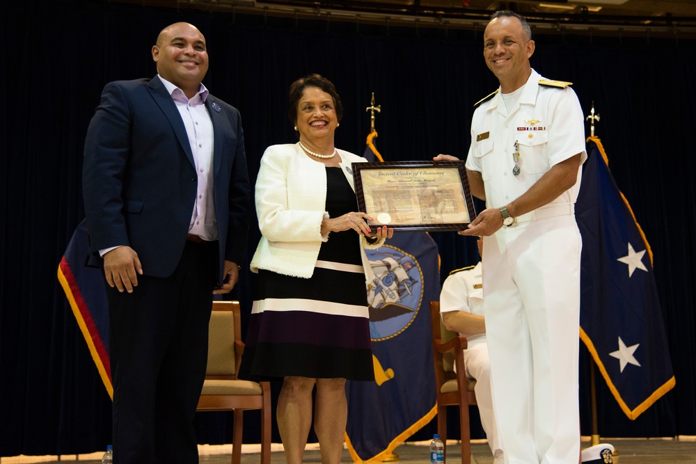 Joint Region Marianas Hosts Change of Command Ceremony;  Bids Farewell to Rear Adm. Menoni and Welcomes Rear Adm. Nicholson