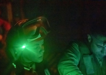 HSC-25 Sailors Conduct Night Ops Aboard USS America (LHA 6)