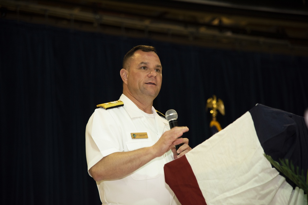 Joint Region Marianas Hosts Change of Command Ceremony;  Bids Farewell to Rear Adm. Menoni and Welcomes Rear Adm. Nicholson