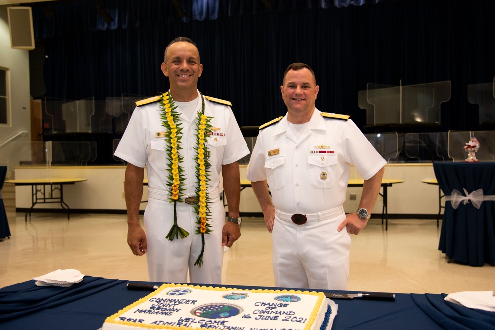 Joint Region Marianas Hosts Change of Command Ceremony;  Bids Farewell to Rear Adm. Menoni and Welcomes Rear Adm. Nicholson