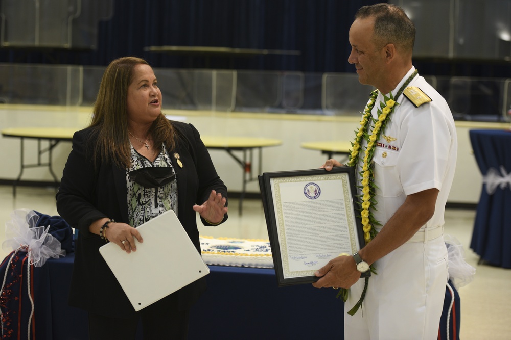 Joint Region Marianas Hosts Change of Command Ceremony;  Bids Farewell to Rear Adm. Menoni and Welcomes Rear Adm. Nicholson