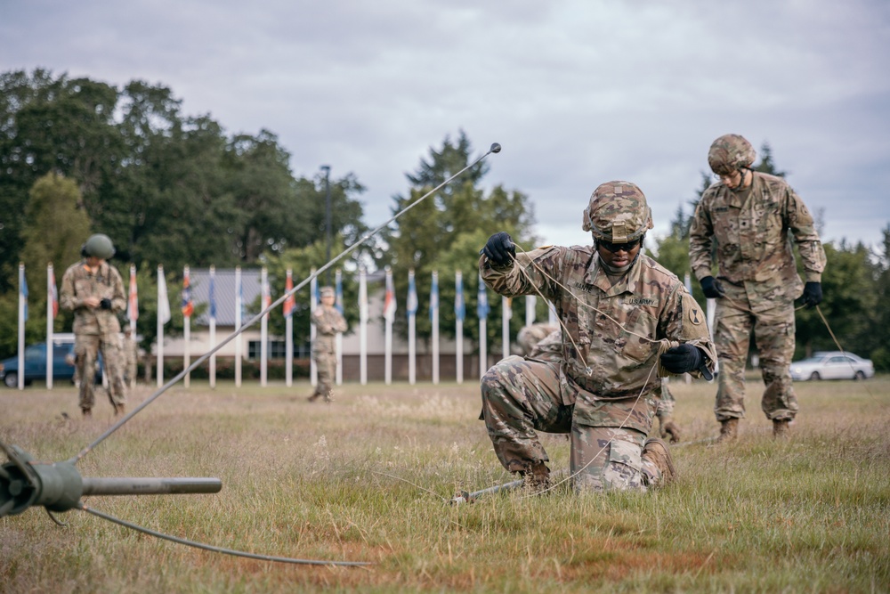 Sgt. Nicholas Mante leads his team in the Signal Stakes OE-254 Race