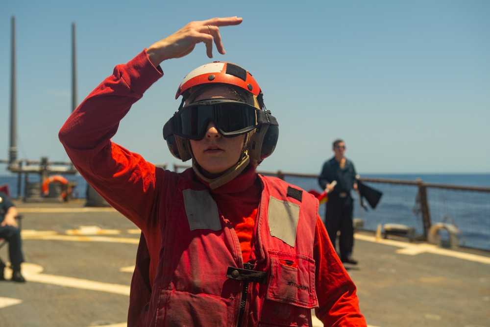 USS Mahan Flight Deck Fire Drills