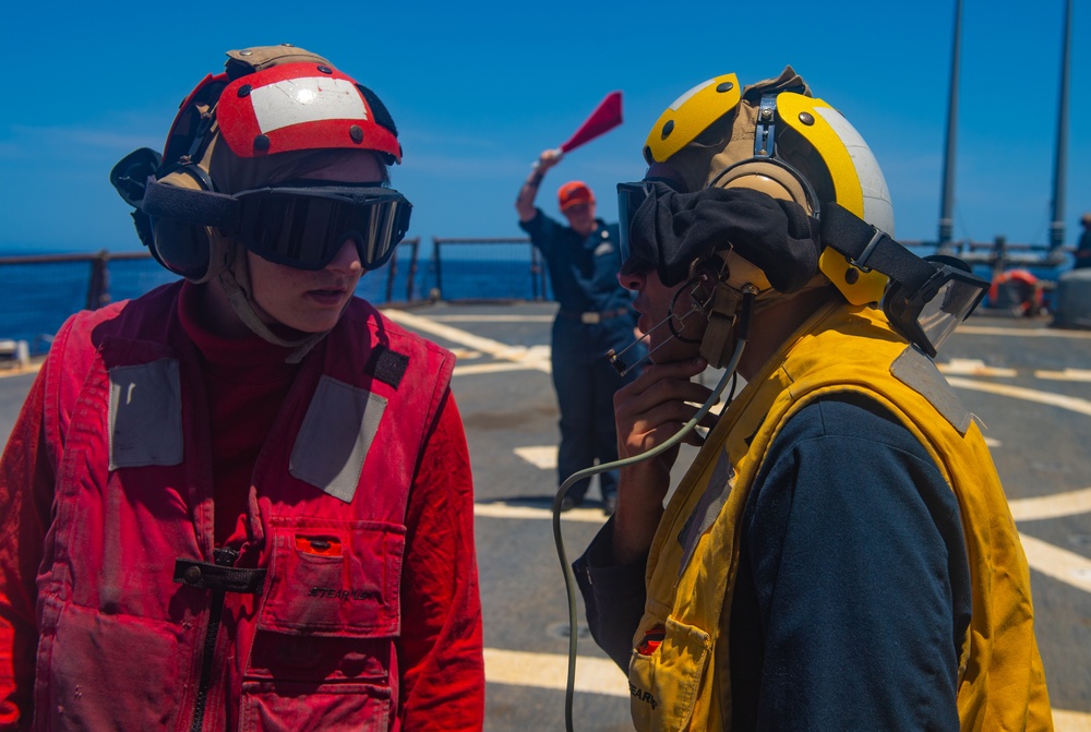 USS Mahan Flight Deck Fire Drills