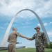 AO1 Simons Reenlists in front of Gateway Arch