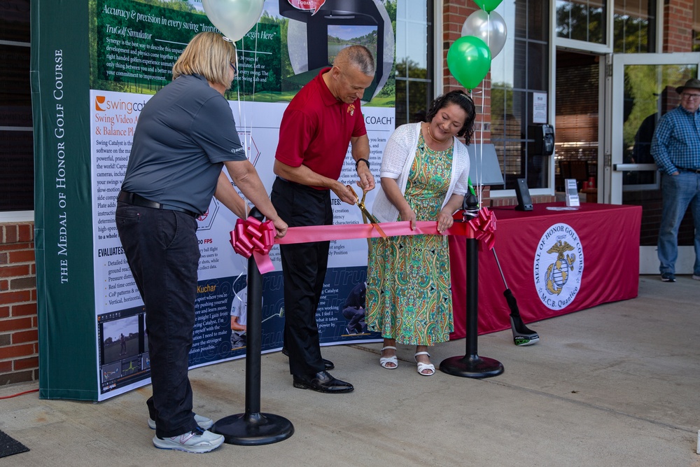 Ribbion Cutting of Golf Simulator