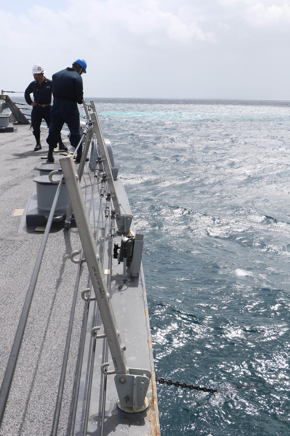 USS Wichita Sailors Conduct an Anchoring Evolution Upon Departure From Antigua and Barbuda