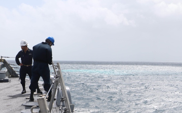 USS Wichita Sailors Conduct an Anchoring Evolution Upon Departure From Antigua and Barbuda
