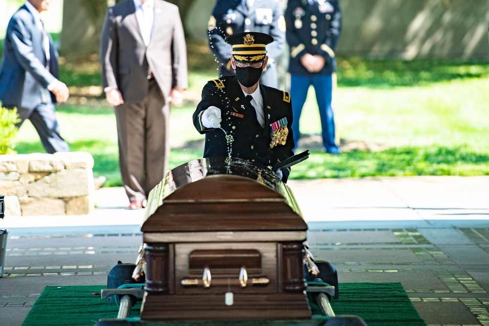 Modified Funeral Honors with Funeral Escort are Conducted for U.S. Army 1st Lt. Robert Charles Styslinger in Section 60