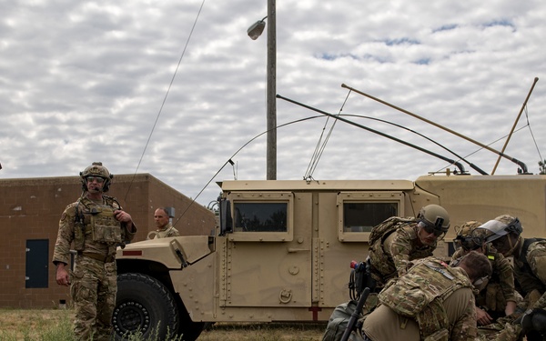 Airmen participate in civil disturbance training during PATRIOT 21 exercise