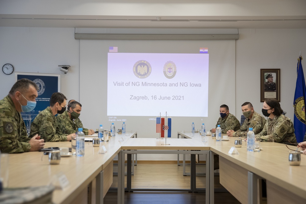 Iowa National Guard and Minnesota National Guard generals visit Croatia