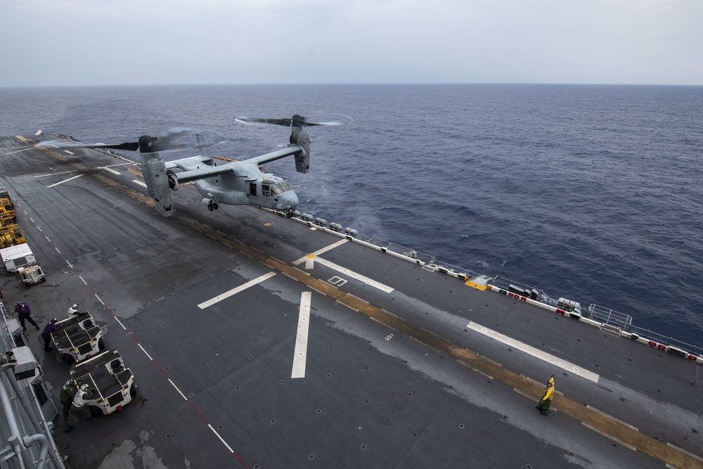 USS America (LHA 6) Conducts Flight Operations