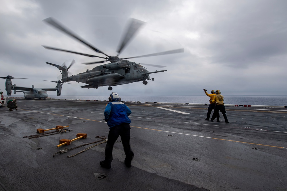 USS America (LHA 6) Conducts Flight Operations