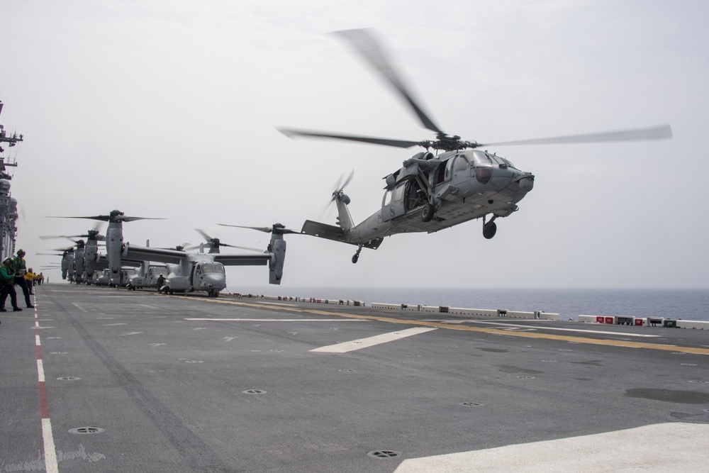 USS America (LHA 6) Conducts Flight Ops