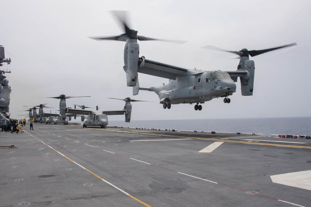 USS America (LHA 6) Conducts Flight Ops