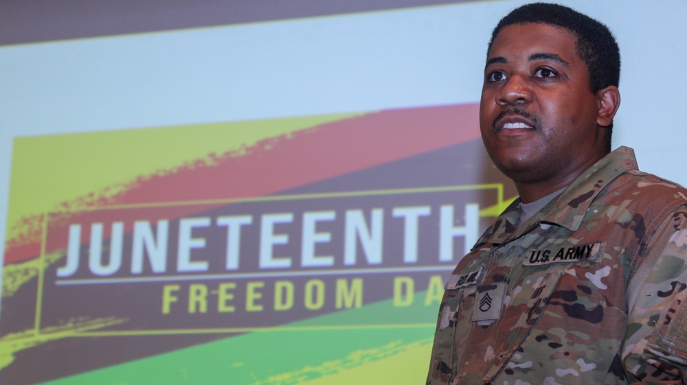 Dogface Soldiers learn about the history and meaning of Juneteenth