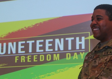 Dogface Soldiers learn about the history and meaning of Juneteenth
