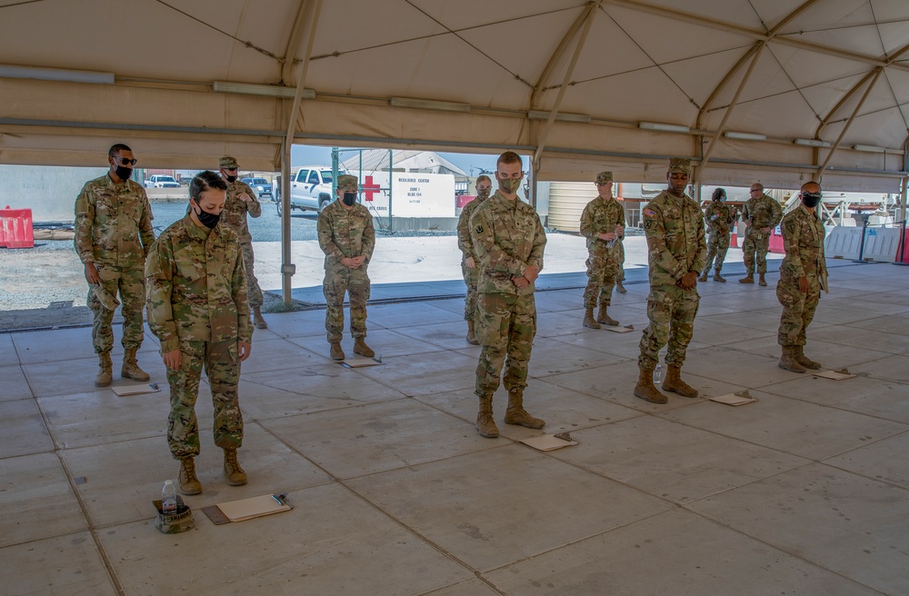 Competitors in-process during U.S. Army Central 2021 Best Warrior Competition