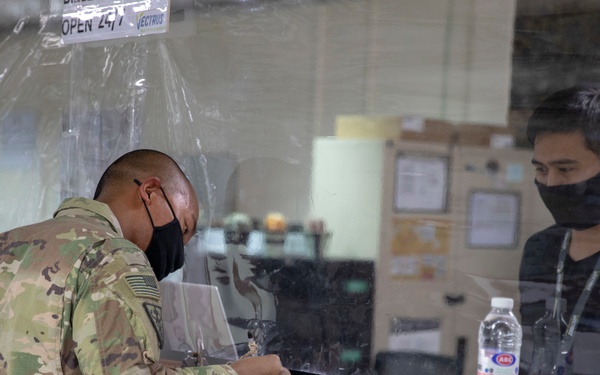 Competitors in-process during U.S. Army Central 2021 Best Warrior Competition