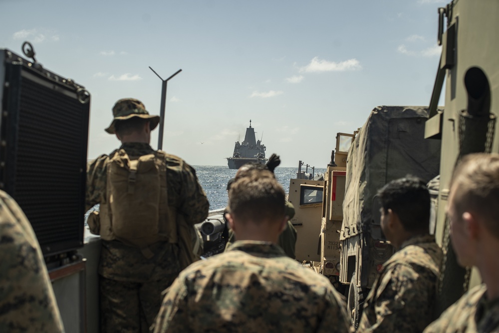 Artillery Marines Utilize LCU Transport After Fires EAB Mission