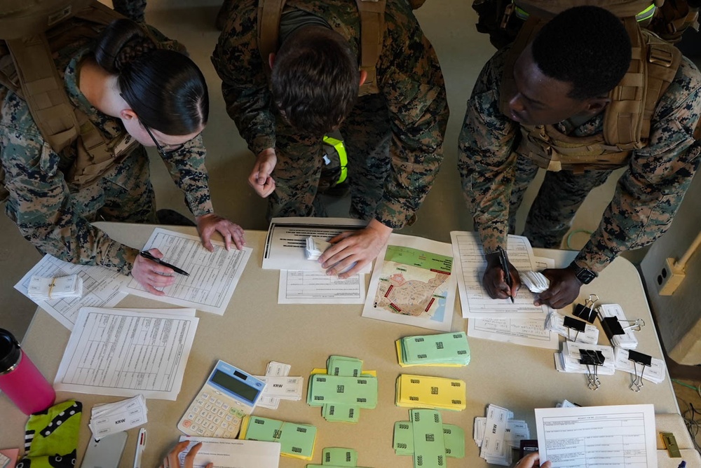 Disbursing Marines Conduct Financial Exercise