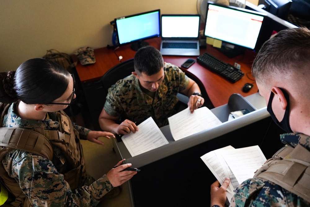 Disbursing Marines Conduct Financial Exercise